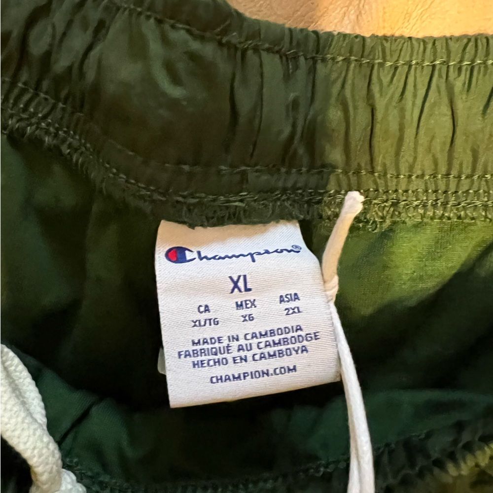 Champion Green Track Pants with White Stripes - Picture 3 of 5
